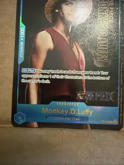 One piece Monkey D.Luffy P-055 Live Action Premium English Card Foil - Image 3