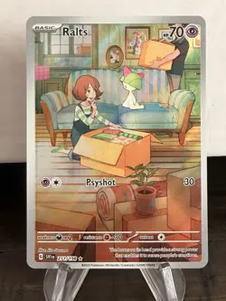Pokemon TCG Ralts Scarlet & Violet Holo Illustration Rare Card 211/198 Base Set - Image 1
