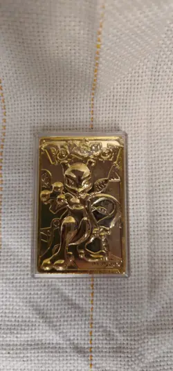 Pokemon Burger King Gold-Plated Card Mewtwo #150 Pokeball Card with box and cert - Image 1