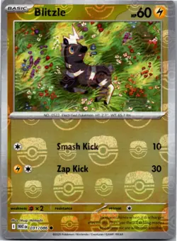 Pokemon TCG - Blitzle #031/086 - White Flare - Master Ball Reverse Holo - Image 1