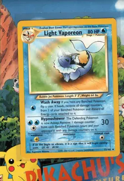 Pokemon TCG Light Vaporeon 52/105 Neo Destiny Non Holo LP - Image 1