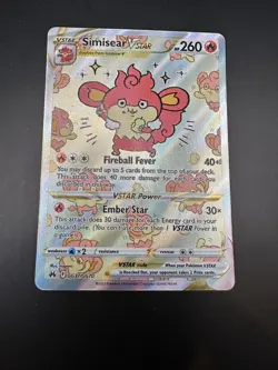 Pokemon TCG Crown Zenith Simisear VSTAR GG37/GG70 Galarian Gallery - Image 1