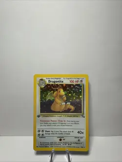 Pokemon TCG Dragonite Fossil 19/62 Non-Holo Unlimited Rare 1st Edition - Image 1