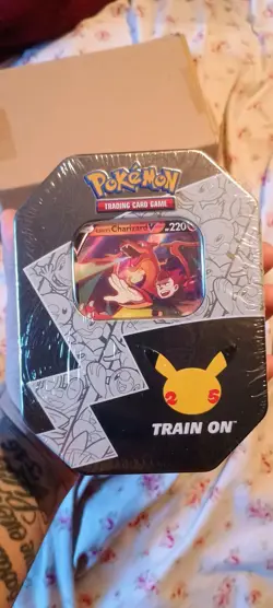 Pokemon TCG Lance’s Charizard V Celebration Tin. 25th Anniversary Factory Sealed - Image 2