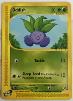 Oddish - 122/165 Expedition Base Set Pokemon TCG Vintage 2002 E Reader - Image 1