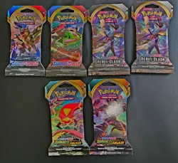 Pokemon TCG 6 Sealed Booster Packs Darkness Ablaze Rebel Clash Charizard Chance 820650807121 - Image 1