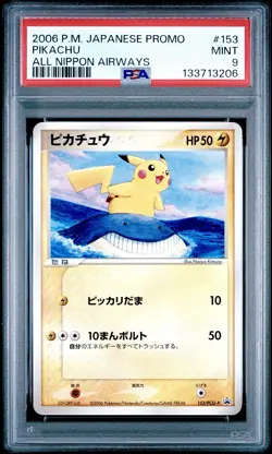PSA 9 Pikachu Japanese ANA All Nippon Airways Promo 153/PCG-P Pokemon - Image 1