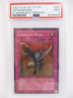 YUGIOH - GRYPHON WING - SDP-050 - STARTER DECK PEGASUS - 1st EDITION - PSA 9 - Image 1