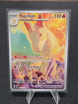 Pokemon TCG Destined Rivals Rapidash Illustration Rare Card #189/182 Near Mint - Image 1