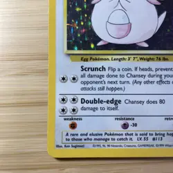 Pokemon TCG Chansey Base Set Holo Unlimited Rare Card 3/102 LP Condition - Image 5