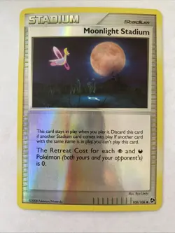 REVERSE HOLO Moonlight Stadium 100/106 Great Encounters Pokemon Card 2008 - Image 3