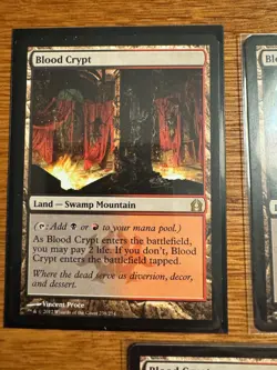 3X Magic: The Gathering Blood Crypt Return to Ravnica Land Rare Card NM - Image 2