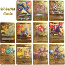 55 PCS Gold Cards Packs Vmax V EX GX Rare Golden Foil Card for Fans/Kids/Collect - Image 3
