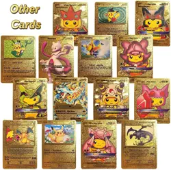 55 PCS Gold Cards Packs Vmax V EX GX Rare Golden Foil Card for Fans/Kids/Collect - Image 4