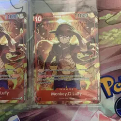 Set Of 3 Sealed Promo One Piece Card Treasure Booster Monkey.D.Luffy ST10-006 - Image 3