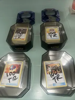 Pokemon 400 Trainer Cards Lot Collection In 4 Tins! New Mint 🔥 - Image 2