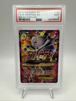 Pokemon PSA 9 M Mega Mewtwo Y EX Full Art Holo Card 160/162 Breakthrough - Image 1