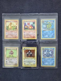 1999 Pokemon Base Set Shadowless Gyarados Holo Vintage Lot Of 6 Cards - Image 1
