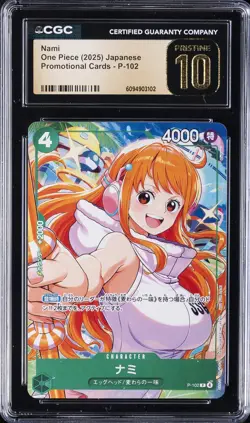 2025 ONE PIECE PROMO CARDS JAPANESE #P-102 NAMI CGC 10 PRISTINE - Image 1