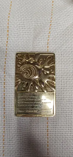 1999 Pokemon 23k Gold Plated Trading Card - Poliwhirl Limited Burger King - Image 2