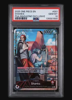 Shanks (2025 PSA Magazine Promo) OP09-001 One Piece Promotion Cards Foil - Image 1