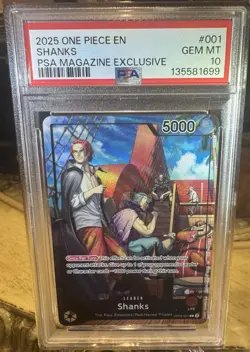 Shanks (2025 PSA Magazine Promo) OP09-001 One Piece Promotion Cards Foil - Image 4