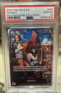 Shanks (2025 PSA Magazine Promo) OP09-001 One Piece Promotion Cards Foil - Image 5