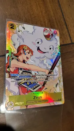 One Piece TCG Zeus Alt Art R Card OP11-106 a Fist of Divine Speed - Image 1