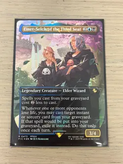 Emet-Selch of the Third Seat (Borderless) (Chocobo Track Foil) Commander: Final - Image 2
