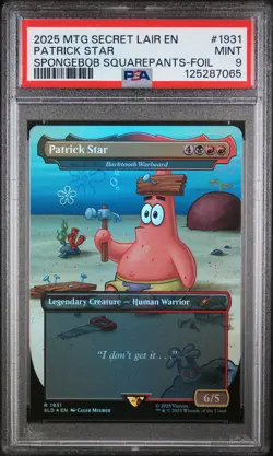 2025 MTG SECRET LAIR DROP BIKINI BOTTOM-FOIL #1931 PATRICK STAR PSA 9 - Image 1