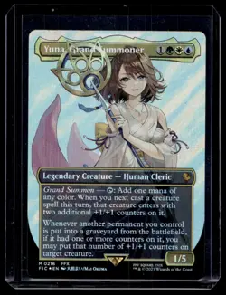 Yuna, Grand Summoner (Borderless) (Surge Foil) Commander: Final Fantasy 0216 - Image 1