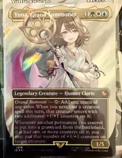 Yuna, Grand Summoner (Borderless) (Surge Foil) Commander: Final Fantasy 0216 - Image 3