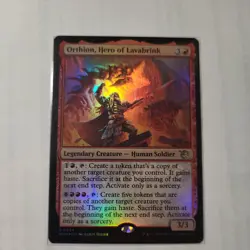 Orthion, Hero of Lavabrink -Foil Near Mint MTG March of the Machine - Image 1