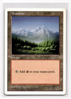 1997 Mountain #443 - MTG Core Set 5th Edition - MP - Image 1