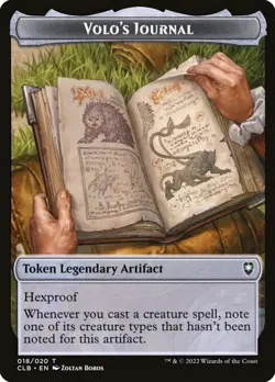 Volo's Journal Token, MTG, Baldur's Gate Token, Magic the Gathering - Image 1