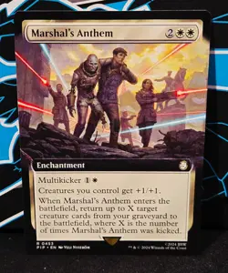 magic the gathering - Marshal's Anthem - Enchantment - Rare - White - Image 1