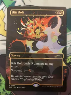 Rift Bolt ? Borderless RAISED FOIL ? MTG NM On Fire Secret Lair 2055 - Image 1