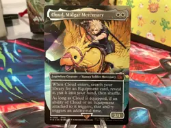 Magic: The Gathering Final Fantasy Cloud Midgar Mercenary Borderless Foil Mint - Image 1