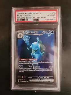 POKEMON PSA 10 Blastoise ex 200/165 Sv: Scarlet & Violet 151 Holo - Image 1