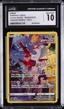 2023 POKEMON CROWN ZENITH - GALARIAN GALLERY - HOLO LATIAS CGC 10 GEM MINT - Image 1