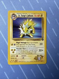 Lt. Surge's Jolteon 28/132 (Non-Holo) Gym Challenge VINTAGE Pokemon 2000 - Image 2