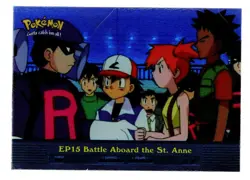 Topps Pokemon TV Animation #EP15 Battle Aboard the St. Anne Holo Scratched - Image 1