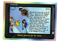 Topps Pokemon TV Animation #EP15 Battle Aboard the St. Anne Holo Scratched - Image 2