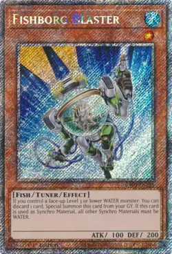 Yugioh! Fishborg Blaster - RA03-EN225 - Platinum Secret Rare - 1st Edition Near - Image 1