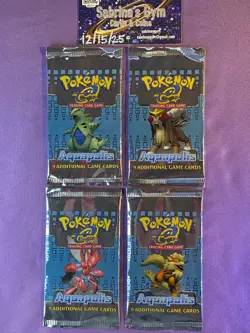 Empty Aquapolis Set complete artwork Pokemon Card Opened Packs E Series - Image 1