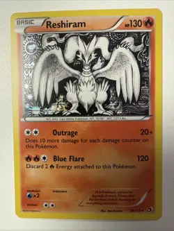 Reshiram 28/113 Legendary Treasures Holo Rare Pokemon Card - Image 1