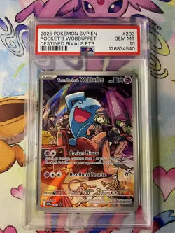 Team Rocket's Wobbuffet 203 Sv: Scarlet & Violet Promo Cards Holo - PSA 10 - Image 1