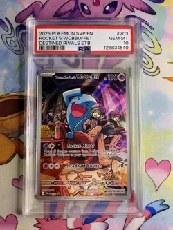 Team Rocket's Wobbuffet 203 Sv: Scarlet & Violet Promo Cards Holo - PSA 10 - Image 3