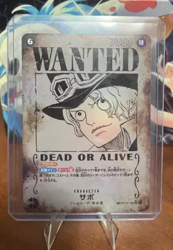 Sabo Wanted SEC SP OP13-120 Carrying on His Will ONE PIECE Card Game Japanese - Image 1