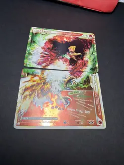 Pokemon Ho-Oh Legend Top and Bottom Half Card 111/123 HGSS Lp - Image 1